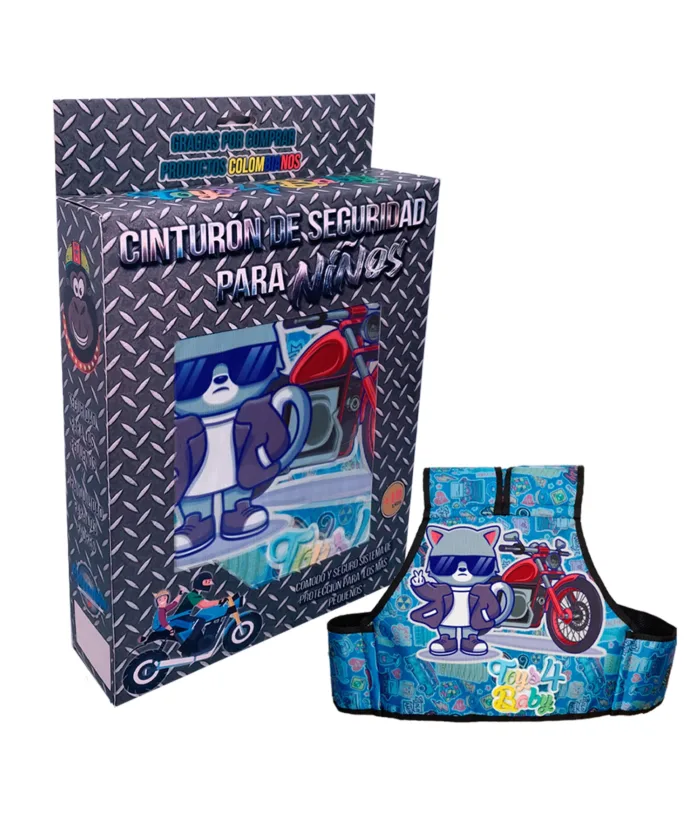 Cinturón de seguridad Moto Para Niños - Azul - Imagen 2