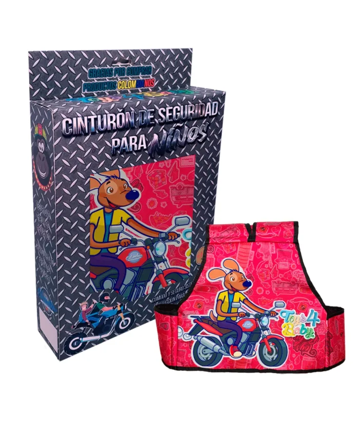 Cinturón de seguridad Moto Para Niños -Rojo - Imagen 2